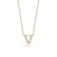 Roberto Coin Tiny Treasures Initial Thoughts Necklace Yellow Gold