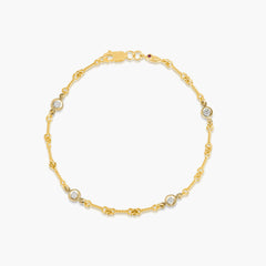 Roberto Coin Four Diamond Station Chain Bracelet