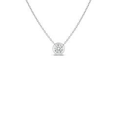 Roberto Coin Diamond Bezel Solitaire Necklace - 0.40ctw