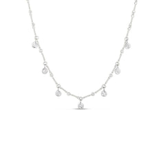 Roberto Coin DogBone White Gold Diamonds Necklace