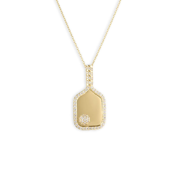 Roberto Coin Tiny Treasures Diamond Pickle Ball Necklace