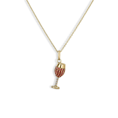Roberto Coin Tiny Treasures Sapphire and Diamond Orange Spritz Necklace