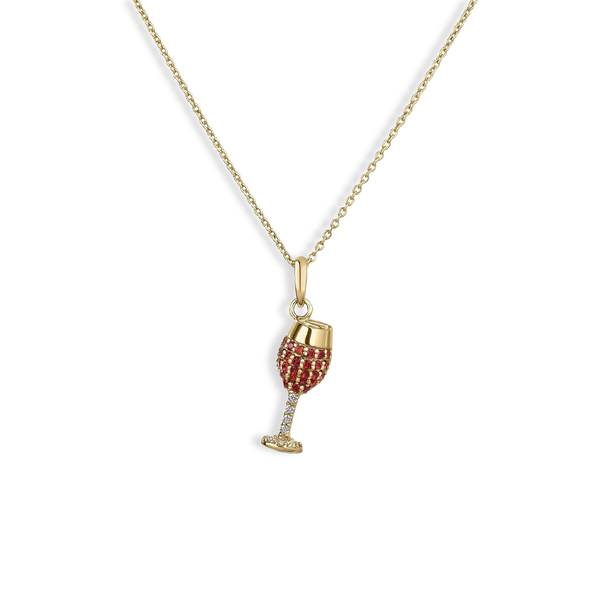 Roberto Coin Tiny Treasures Sapphire and Diamond Orange Spritz Necklace
