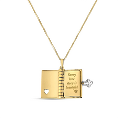 Roberto Coin Tiny Treasures Love Book Pendant Necklace