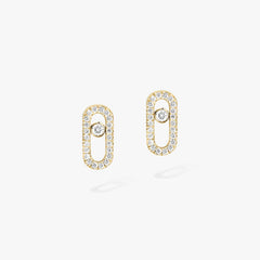 Messika Uno Pave Diamond Stud Earrings