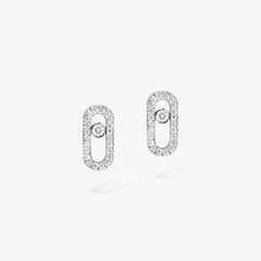 Messika Uno Pave Diamond Stud Earrings