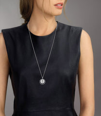 Messika Lucky Move MM Pavé Diamond Circle Necklace