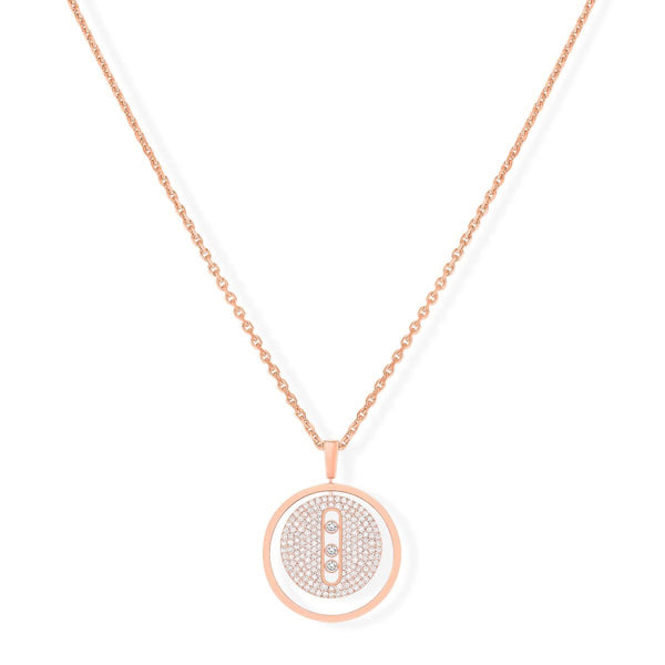 Messika Lucky Move MM Pavé Diamond Circle Necklace