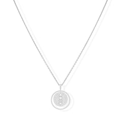 Messika Lucky Move MM Pavé Diamond Circle Necklace