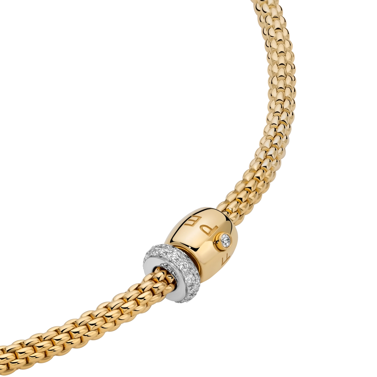 Fope Prima Flex'It Diamond Clasp and Rondel Necklace