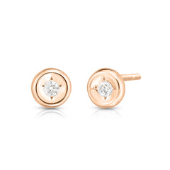 Roberto Coin Small Diamond Bezel Stud Earrings