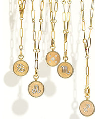 Roberto Coin Venetian Princess Reversible Zodiac Paperclip Necklace