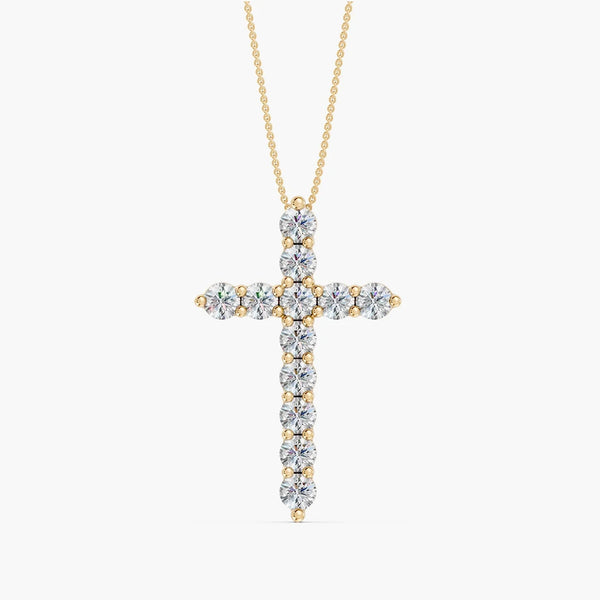 OM Necklace 14K Gold 1.5 Carat Lab-Grown Diamond Tennis Necklace, 18" in 14k Yellow Gold