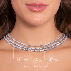 18 Carat Diamond Tennis Necklace