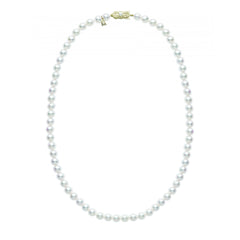 Mikimoto 9.5mm A Pearl Strand Necklace 18" - Yellow Gold