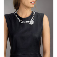 Messika Lucky Move Pavé Diamond Link Necklace