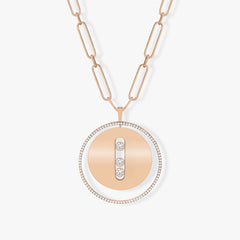 Messika Lucky Move Pavé Diamond Long Link Necklace