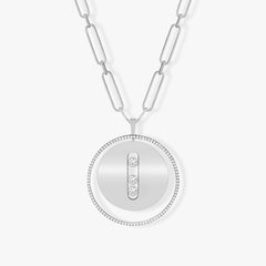 Messika Lucky Move Pavé Diamond Long Link Necklace