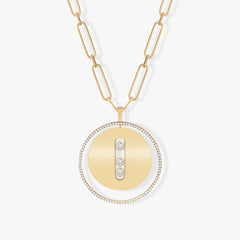 Messika Lucky Move Pavé Diamond Long Link Necklace