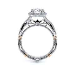 Verragio Parsian Round Halo Pave Vintage Engagement Ring Setting