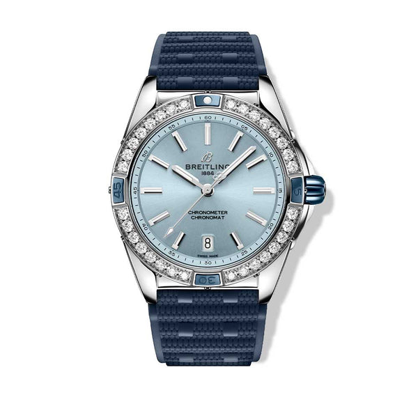 Breitling Super Chronomat 38 Blue Rubber Strap