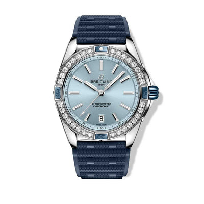 Breitling Super Chronomat 38 Blue Rubber Strap - 38mm - Breitling product