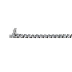 7 Carat Floating Diamond Tennis Bracelet in 14k White Gold