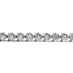 7 Carat Floating Diamond Tennis Bracelet in 14k White Gold