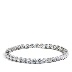 7 Carat Floating Diamond Tennis Bracelet in 14k White Gold