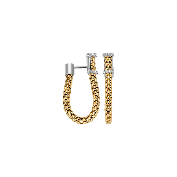 Fope Essentials Flex'it Small Mesh Chain Diamond Earrings