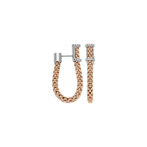 Fope Essentials Flex'it Small Mesh Chain Diamond Earrings