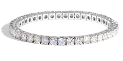 7.5 Carat Natural Diamond Tennis Bracelet in 14k White Gold