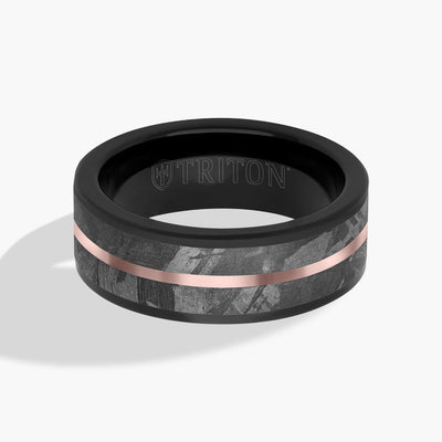 8mm Meteorite and Tungsten Wedding Band - Private Label product