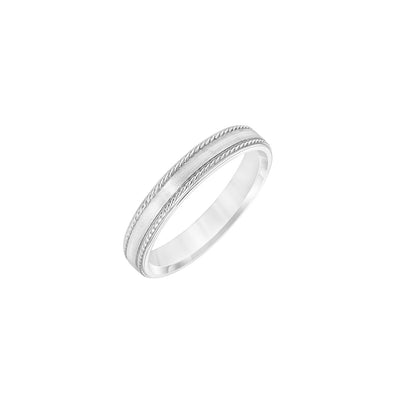 4mm Side Rope Detail Men's Wedding Band - Private Label product