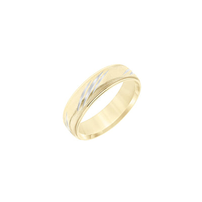 Line Finish and Diagonal Cut Men's Wedding Band - Private Label product