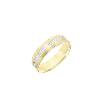 6mm Rhodium Center Men's Wedding Band - Private Label product