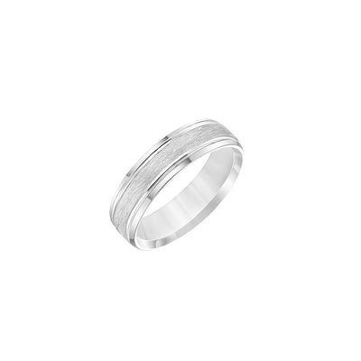 6mm Wire Finish and Bevel Edge Men's Wedding Band - Private Label product