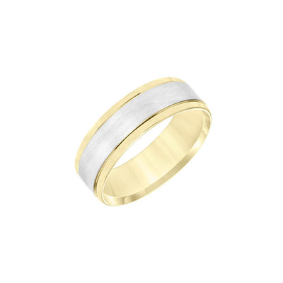 Two-Tone Carved Men's Wedding Band - Private Label product