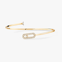 Messika Move Uno Pavé Flex Bangle Gold Diamond Bracelet