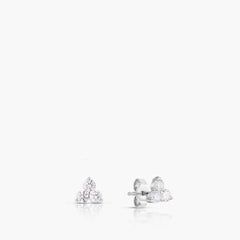 Roberto Coin 3 Diamond Cluster Stud Earrings