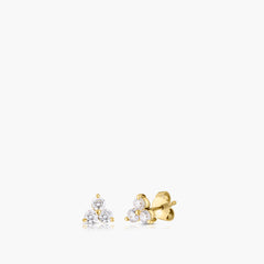 Roberto Coin 3 Diamond Cluster Stud Earrings