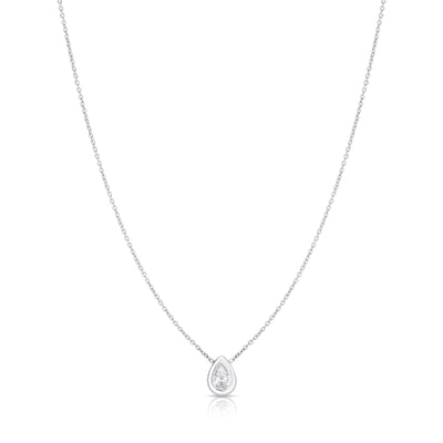 Roberto Coin Tiny Treasures Pear Shape Diamond Bezel Necklace - Roberto Coin product