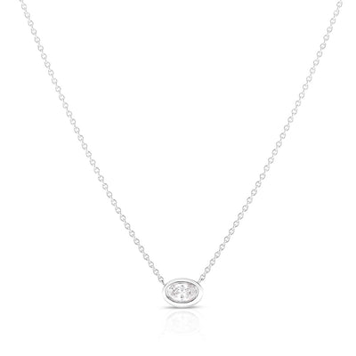 Roberto Coin Diamonds By The Inch 0.20ctw Oval Diamond Bezel Necklace - Roberto Coin product
