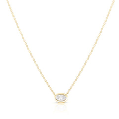 Roberto Coin Diamonds By The Inch 0.20ctw Oval Diamond Bezel Necklace