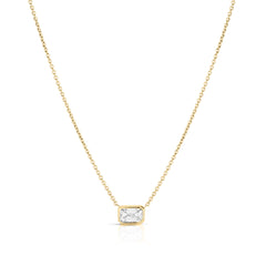 Roberto Coin Diamonds By The Inch 0.35ctw East-West Emerald Cut Diamond Bezel Necklace