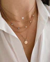 EF Collection Diamond Heart Choker Necklace