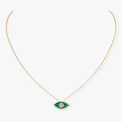 Messika Lucky Eye Color Malachite Necklace in Yellow Gold - Messika product