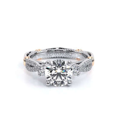 Verragio Parisian Round Three Stone Engagement Ring Setting in White Gold