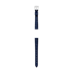 Michele 12mm Glossy Atlas Blue Crocodile Leather Watch Strap