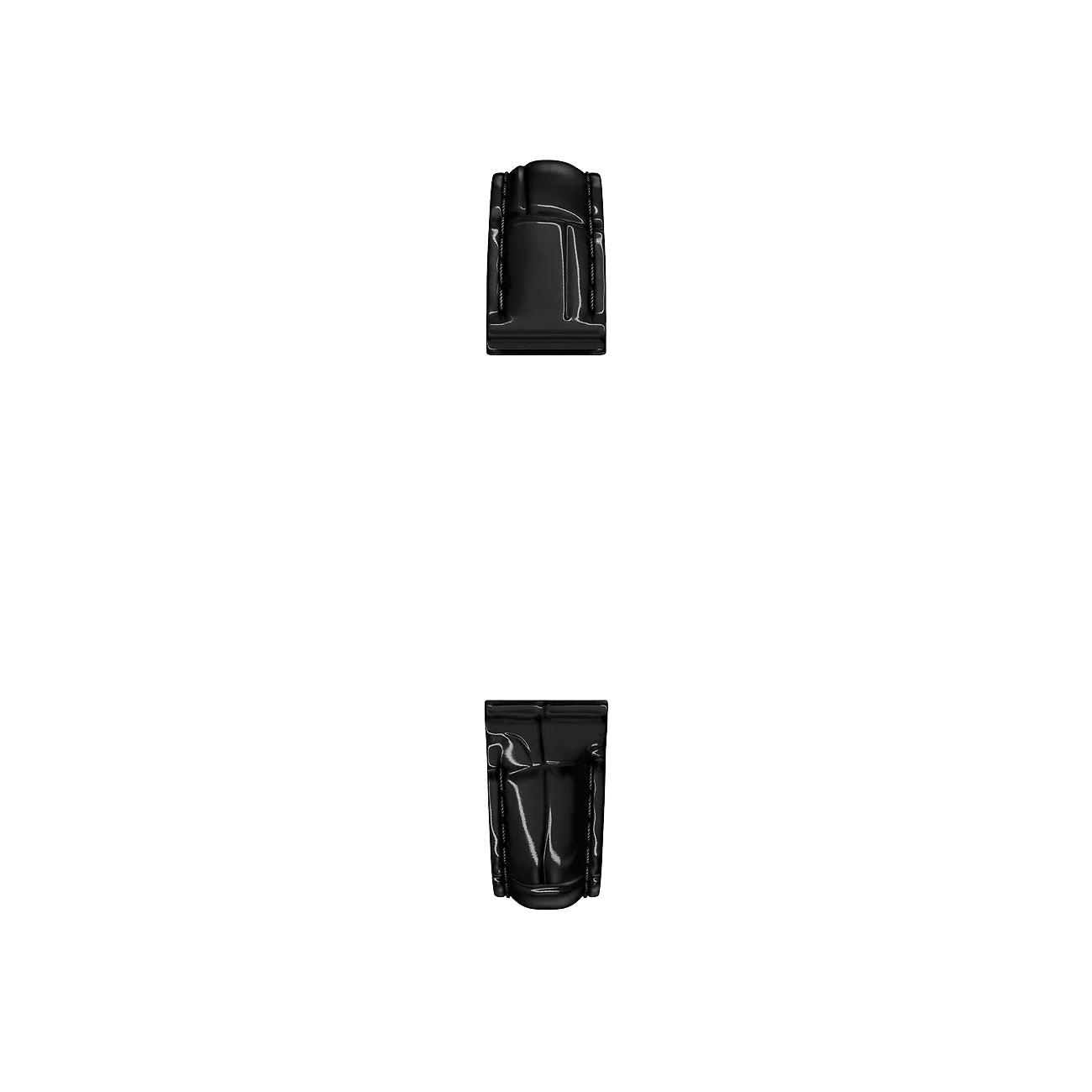 Michele 12mm Glossy Black Crocodile Watch Strap